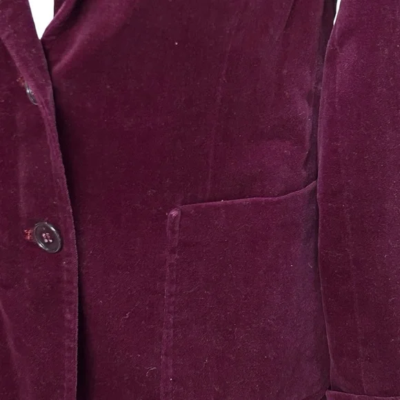 Barclay Square Burgundy Color Corduroy Blazer Size 8 - Picture 3 of 7